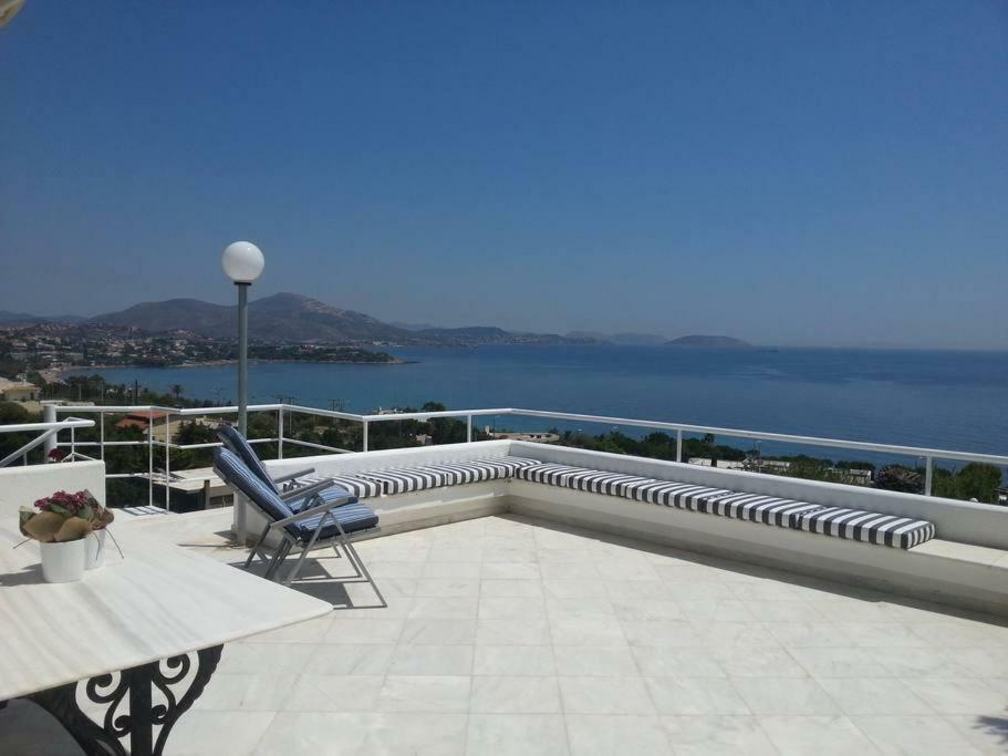 Beautiful, Private Villa By The Sea Agia Marina  Eksteriør billede